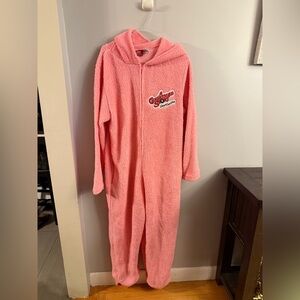 A Christmas Story Pink Bunny Hooded Fleece One-Piece Pajamas 2X